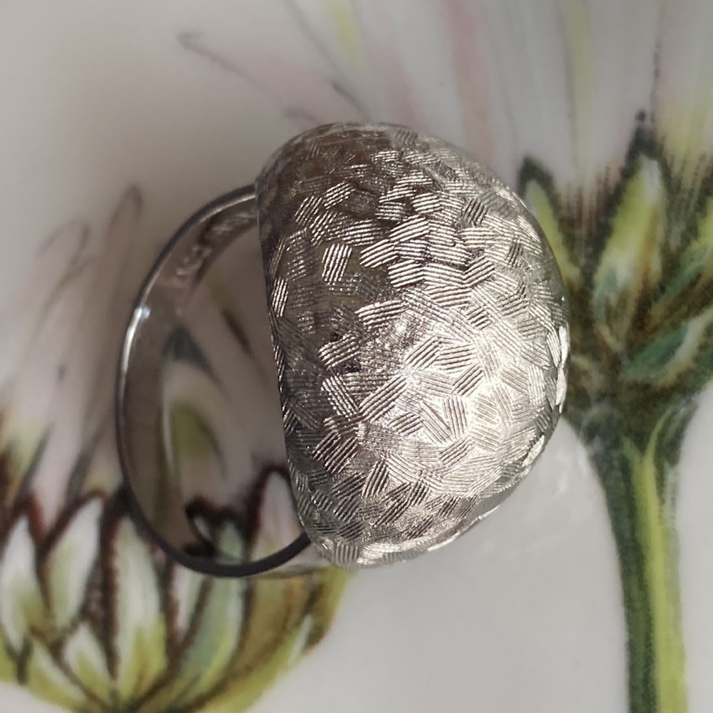Vintage Sarah Coventry “Silver Nugget” Dome Ring